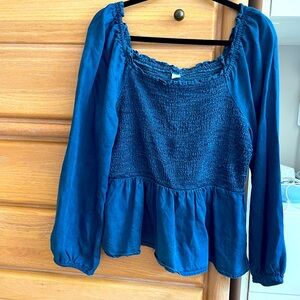 Chambray top size L